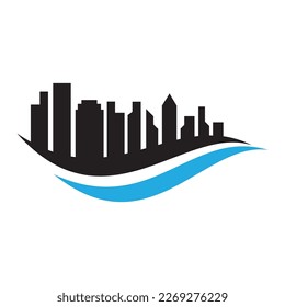 Modern City skyline vector illustration in flat design