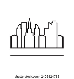 Modern City Skyline. city ​​silhouette. vector illustration in flat design