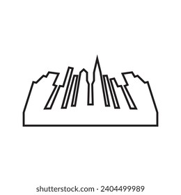 Modern City Skyline. city ​​silhouette. vector illustration in flat design