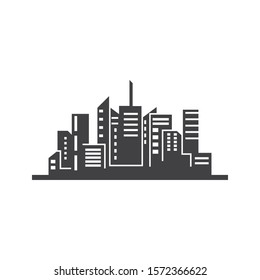 modern city skyline vector landscape illustration design