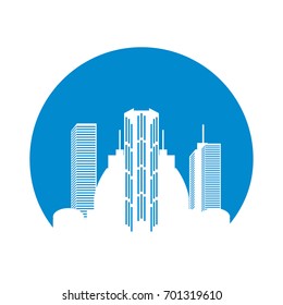 modern city vector circle logo
cityscape illustration, abstract icon