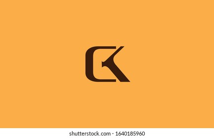 Modern ck letter logo design template