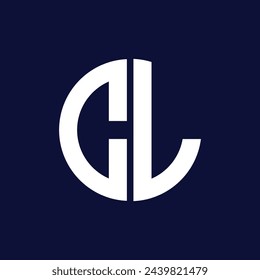modern cl circle logo design