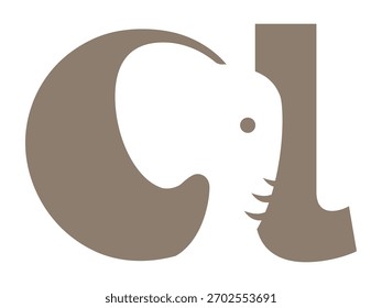 Un icono de letra inicial de elefante CL moderno con un estilo de monograma limpio, curvas atrevidas y líneas minimalistas. Perfecto para branding, logotipos, identidad corporativa y proyectos visuales creativos.