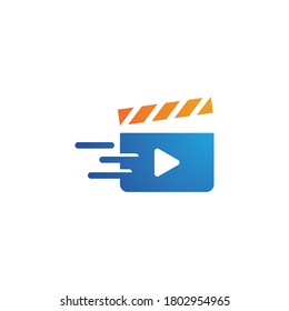 Modern Clapperboard movie illustration vector design
