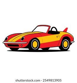 Modern and Classic Car Vector Illustration . Sleek Vehicle Design