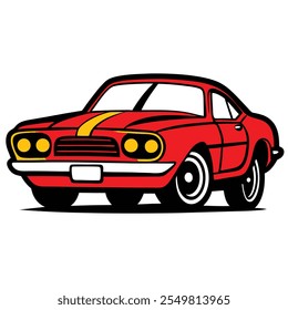 Modern and Classic Car Vector Illustration . Sleek Vehicle Design