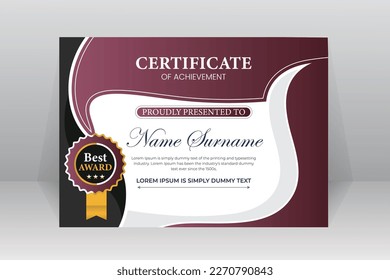 Modern Classic Certificate Template  Design  