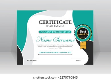 Modern Classic Certificate Template  Design  