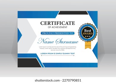 Modern Classic Certificate Template  Design  