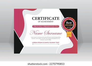 Modern Classic Certificate Template  Design  