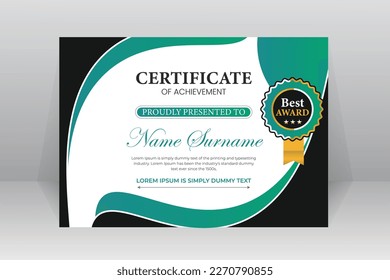 Modern Classic Certificate Template  Design  