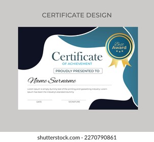 Modern Classic Certificate Template  Design  