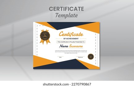Diseño de plantilla de certificado clásico moderno  