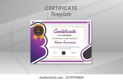 Modern Classic Certificate Template  Design  