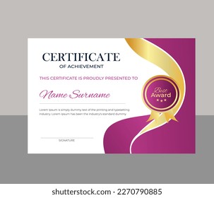 Modern Classic Certificate Template  Design  