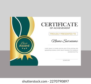 Diseño de plantilla de certificado clásico moderno  