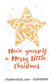 Modern and classic creative Christmas card in black, gold and white illustration. Vector 