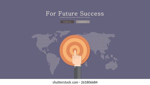 Modern and classic design for future success concept illustration