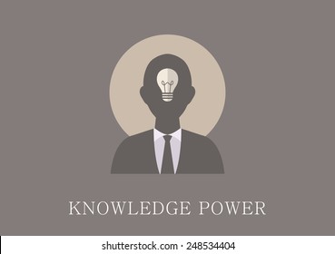 Modern and classic design knowledge power concept