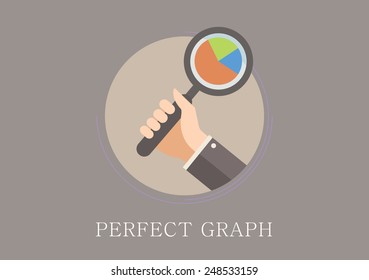 Modern and classic design perfect graph concept flat icon