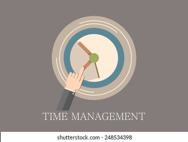 Modern and classic design time management concept flat icon