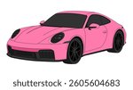 Modern classic German Sport Car Icon Vehicle Automobile Auto Vector