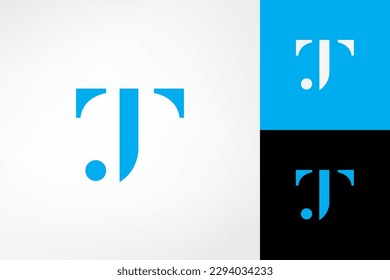 Modern classic luxury and simple TJ monogram. Consisting of elegant stylized T and J serif letters. Suitable for any company.