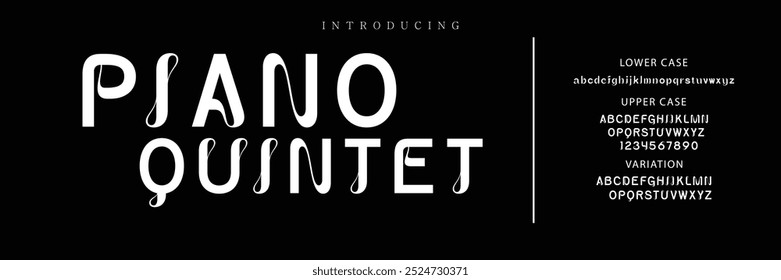 modern and classic sans serif font with a unique style and fancy look. This typeface is perfect for an elegant luxury logo, book or movie title design, fashion brand, magazine, clothes.