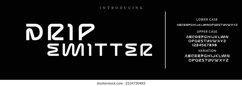 modern and classic sans serif font with a unique style and fancy look. This typeface is perfect for an elegant luxury logo, book or movie title design, fashion brand, magazine, clothes.