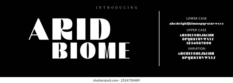 modern and classic sans serif font with a unique style and fancy look. This typeface is perfect for an elegant luxury logo, book or movie title design, fashion brand, magazine, clothes.