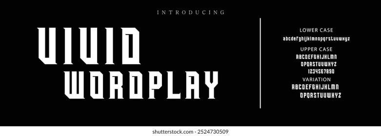 modern and classic sans serif font with a unique style and fancy look. This typeface is perfect for an elegant luxury logo, book or movie title design, fashion brand, magazine, clothes.