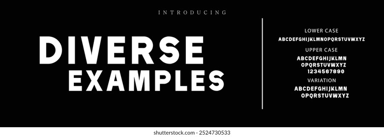 modern and classic sans serif font with a unique style and fancy look. This typeface is perfect for an elegant luxury logo, book or movie title design, fashion brand, magazine, clothes.