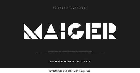 modern and classic sans serif font with a unique style and fancy look. 	