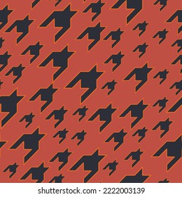 Modern classic seamless pattern. Houndstooth vector background. Eccentric disproportionate abstract fashion print for fabric, paper, packaging