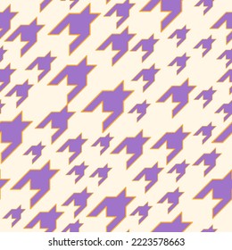 Patrón clásico moderno sin costuras. Fondo vectorial Houndstoth. Impresión abstracta excéntrica y desproporcionada para tela, papel, embalaje