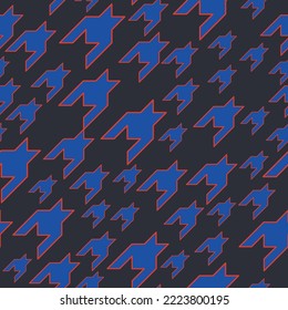 Modern classic seamless pattern. Houndstooth vector background. Eccentric disproportionate abstract fashion print for fabric, paper, packaging
