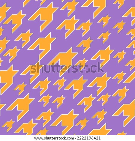 Modern classic seamless pattern. Houndstooth vector background. Eccentric disproportionate abstract fashion print for fabric, paper, packaging