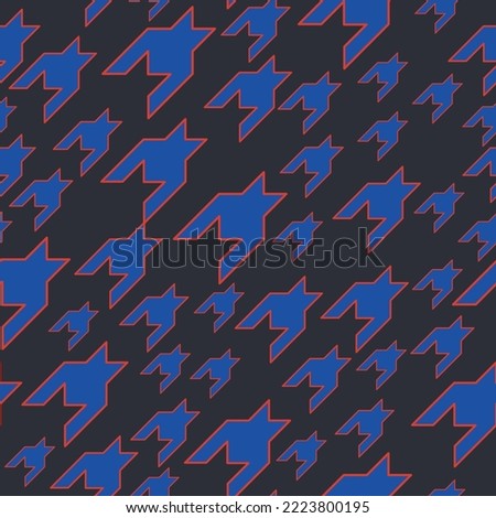 Modern classic seamless pattern. Houndstooth vector background. Eccentric disproportionate abstract fashion print for fabric, paper, packaging