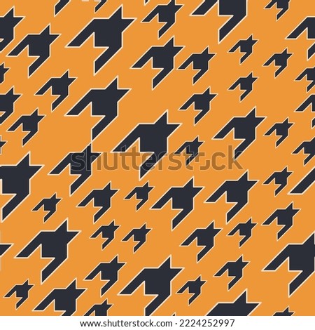 Modern classic seamless pattern. Houndstooth vector background. Eccentric disproportionate abstract fashion print for fabric, paper, packaging