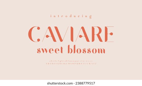 Colección moderna y clásica de tipos de letra. Diseño tipográfico elegante. Alfabeto elegante de belleza. Ilustración vectorial de la palabra