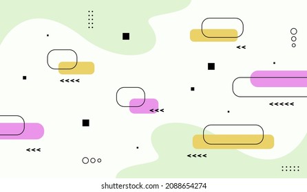 Diseño de fondo geométrico abstracto moderno y limpio con una composición de colores pastel adornados