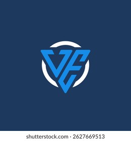 A modern and clean abstract logo design featuring the letters "V" and "E" inside a triangle and a circle