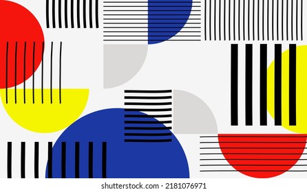 Moderner, sauberer abstrakter Vektorhintergrund mit runden Formen und Linien