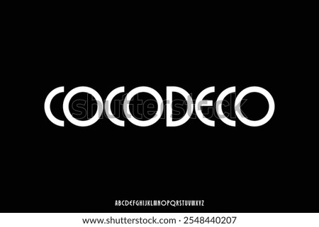 Modern clean art deco style alphabet display font vector. Creative geometric typeface
