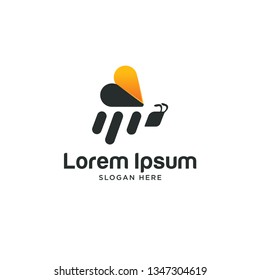 modern and clean bee logo template
