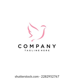 modern clean bird fly logo symbol icon vector graphic design illustration idea creative	