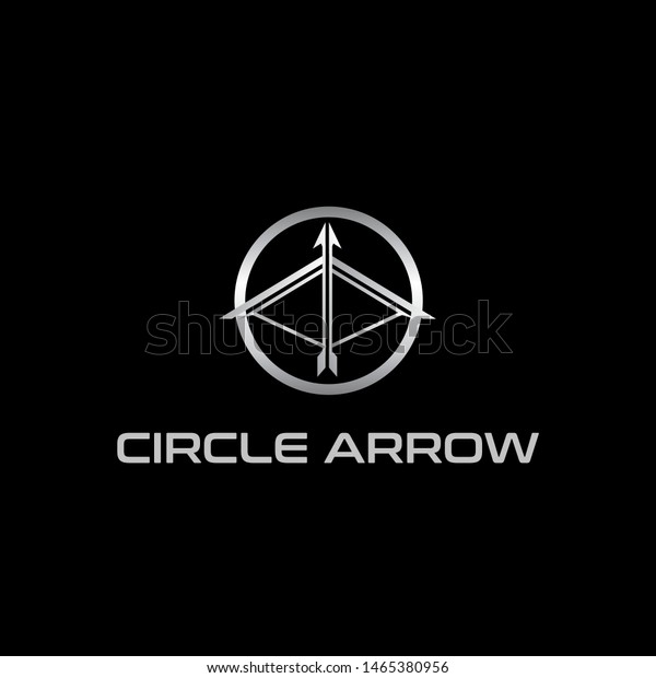 Modern clean bow emblem with arrow shape\
automotive logo design