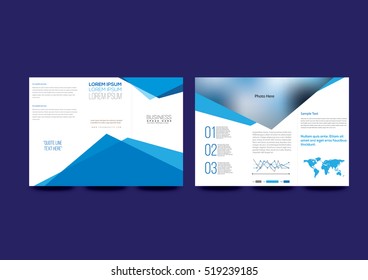 modern clean brochure design template vector trifold geometric abstract, cmyk profile