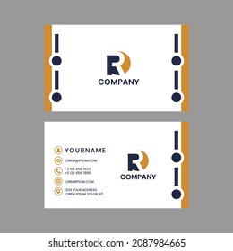 Modern and clean business card design template.